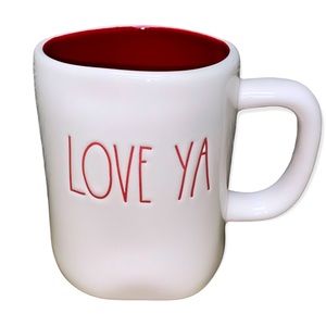Rae Dunn LOVE YA Mug with Red Interior - HTF!!